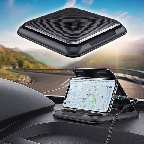 Tukee joustavaa puhelintelinettä autossa