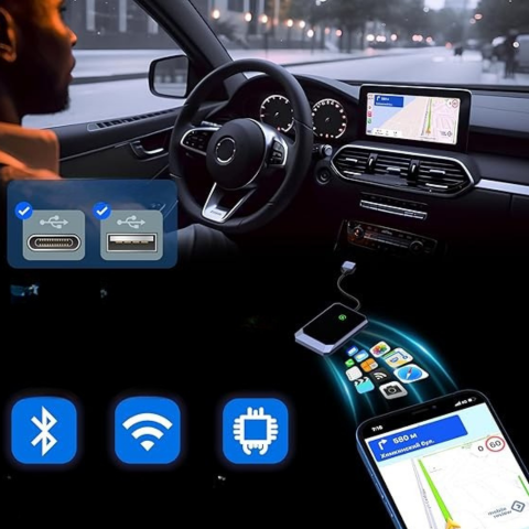 Vezeték nélküli CarPlay adapter – Automatikus és gyors csatlakozás