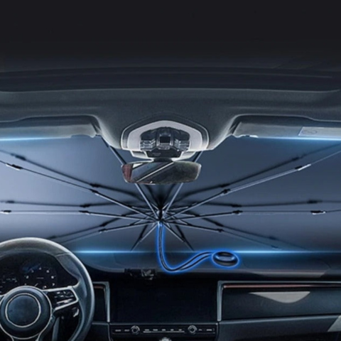 Parasoles de Coche Tipo Paraguas – Protección UV y Reducción de Calor