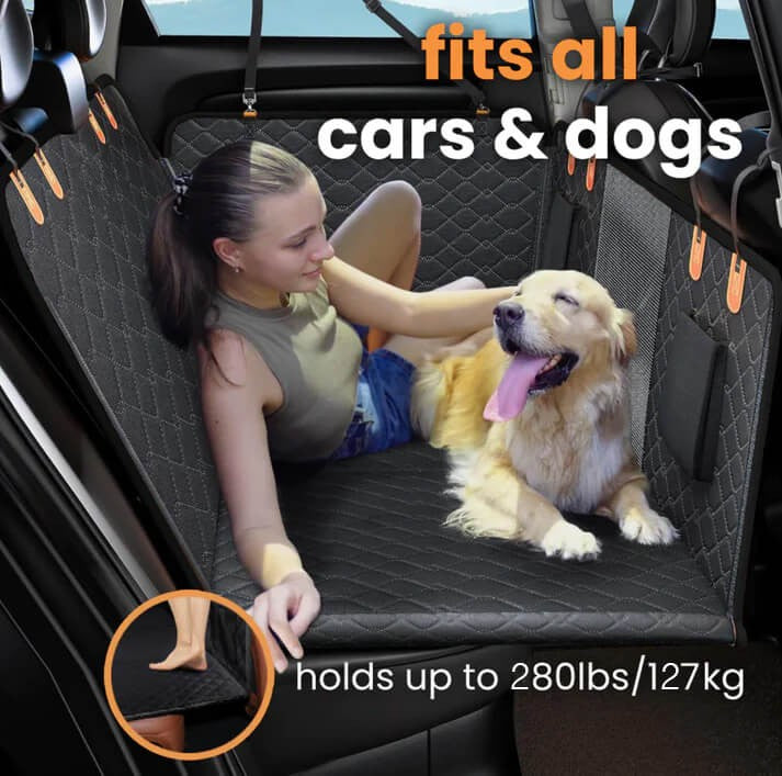 Housse De Siège Voiture Pour Chien – Étanche & Antidérapante Avec Harnais De Sécurité