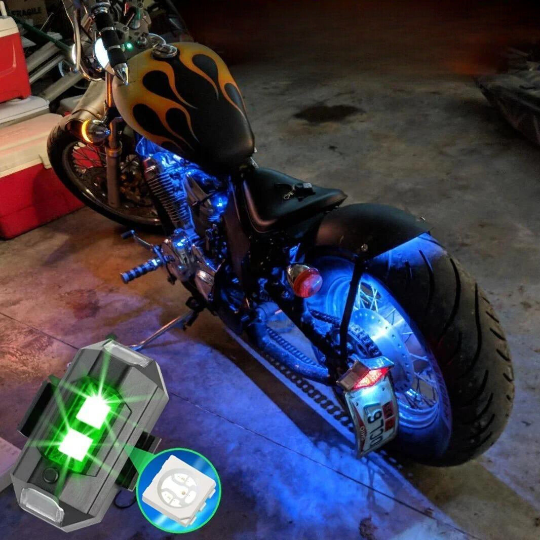Luces LED Anticolisión Para Moto – Seguridad Y Estilo