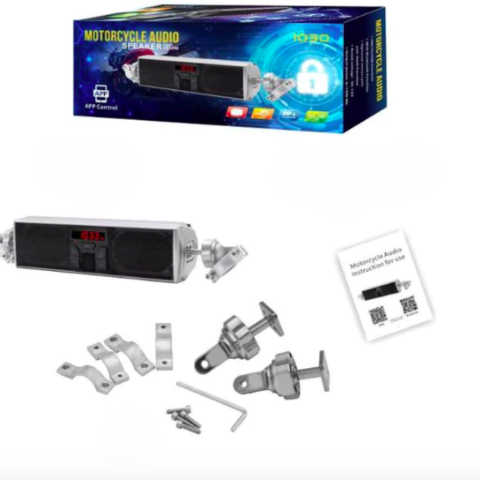 Moottoripyörän kaiutin ohjaustukilla — Ihanteellinen musiikkimatkoillesi