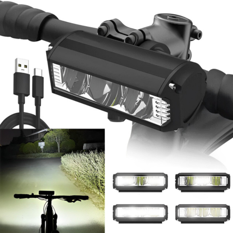 Dobíjacia bicyklová lampa – vodotesná a ultra jasná