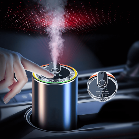 Difusor de Aromas Luminoso para Coche — Purificador & Ambiente LED