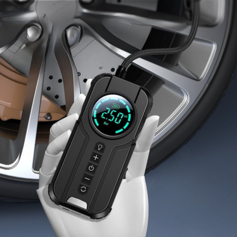 Bærbar Luftkompressor – Højpræcisions LED-display