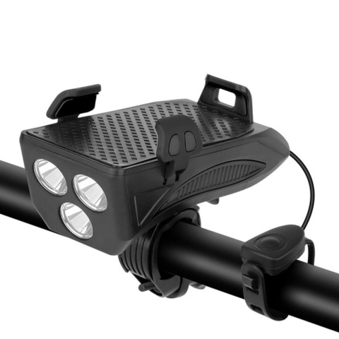 Multifunktions-Fahrradlampe – Hupe und Handyhalter