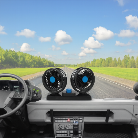 Ventilador Doble Para Coche — Ideal Verano Como Invierno