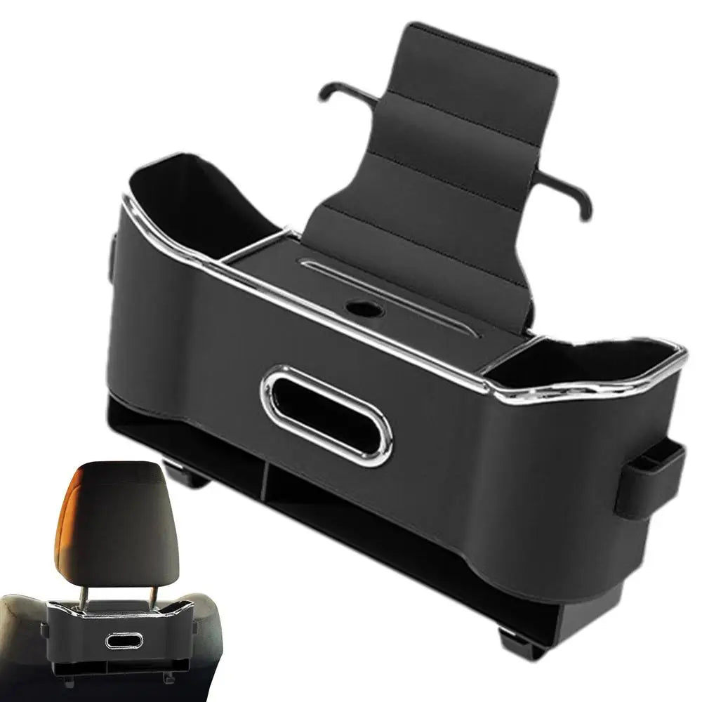 منظم المقعد الخلفي مع خطافات وصندوق تخزين - مساحة محسّنة وسيارة مرتبة