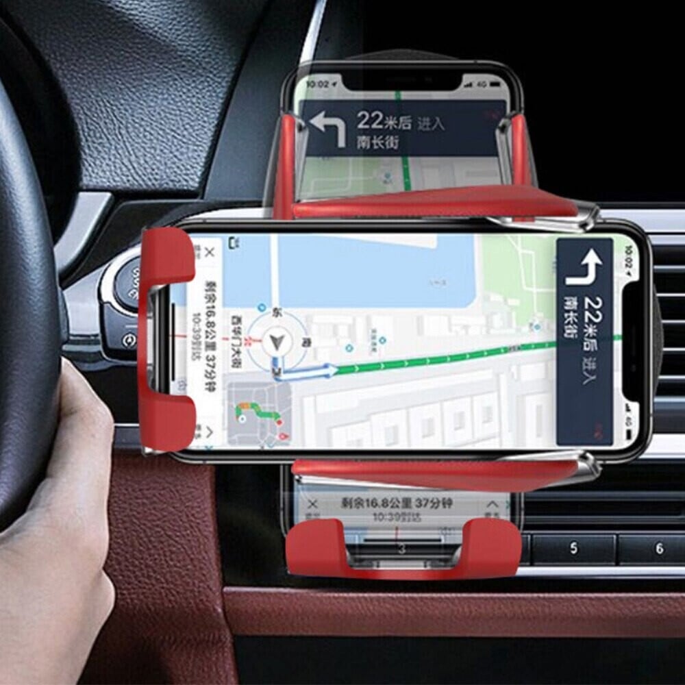 自動車用ワイヤレス充電器と電話ホルダー – 自動かつ迅速な固定