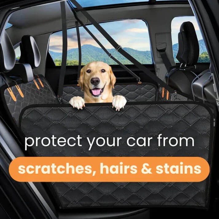Housse De Siège Voiture Pour Chien – Étanche & Antidérapante Avec Harnais De Sécurité