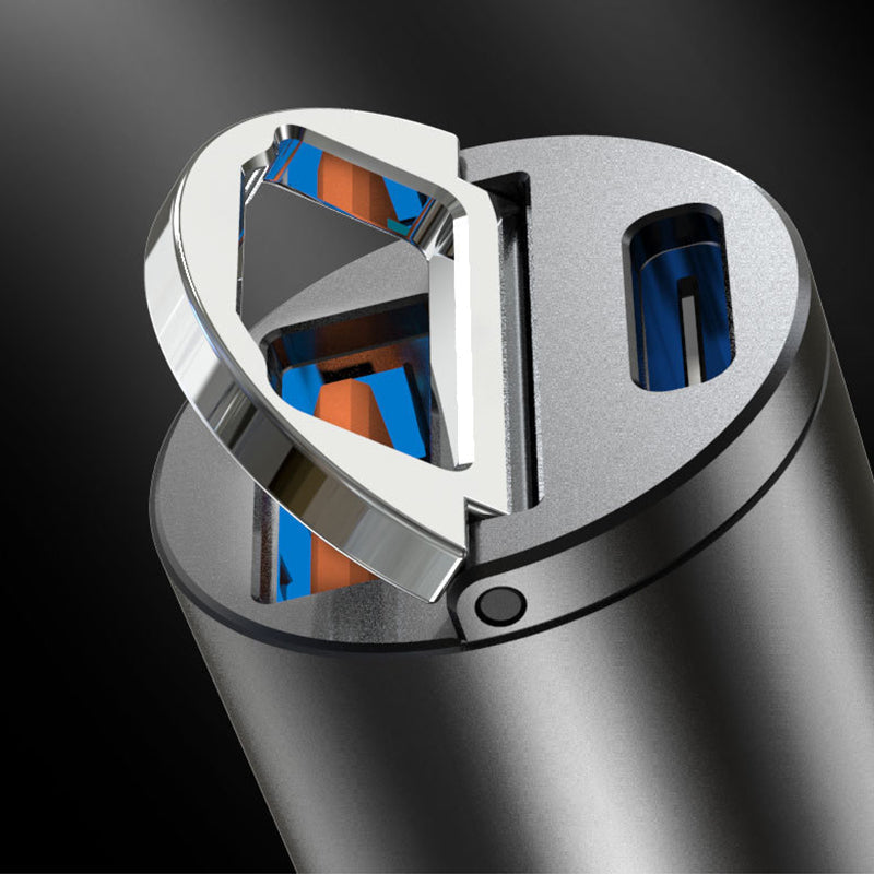 USB Car Charger Adapter – Compact Cigarette Lighter Plug 
