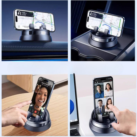 360°-os Autós Telefon Támogatás – Ultra-Stabil Rögzítés 