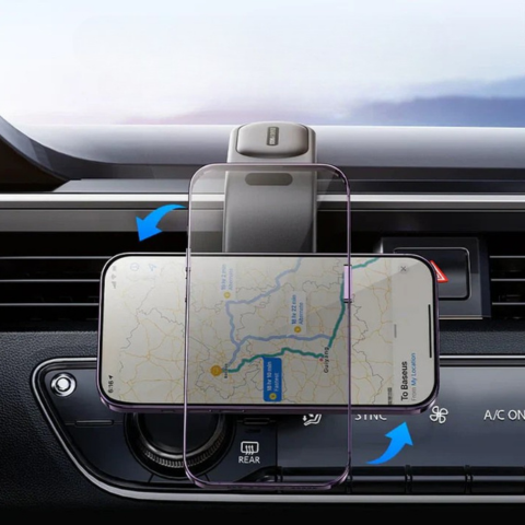 Cargador Inalámbrico Para Coche – Fijación Discreta Y Compatible Con Todos Los Modelos 
