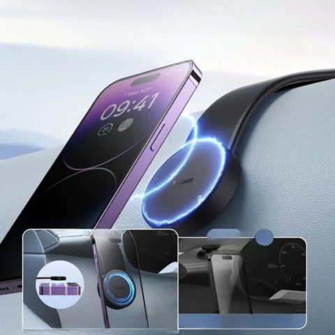 Cargador Inalámbrico Para Coche – Fijación Discreta Y Compatible Con Todos Los Modelos 