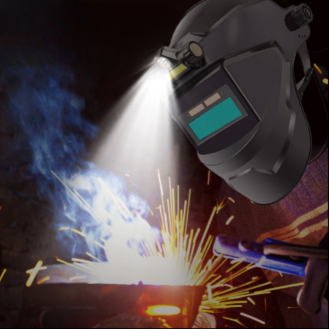 Masque De Soudage Auto-Obscurcissant Avec Lampe Frontale