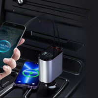 Caricatore Auto Alta Velocità 12V – USB & Tipo-C con Schermo 