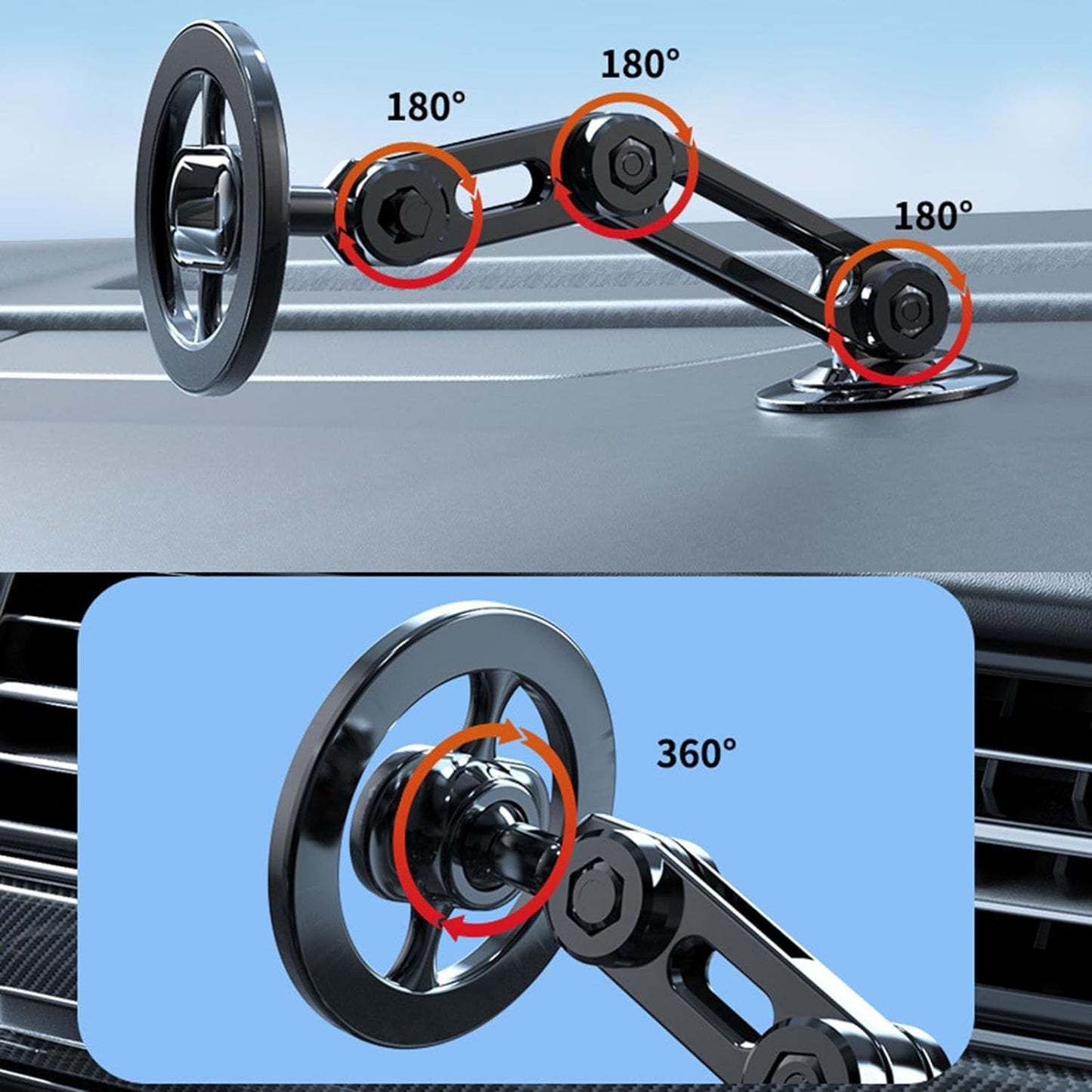 360° magneettinen puhelimen pidike - UNIVERSAL