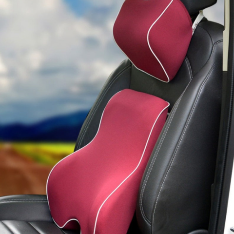 メモリーフォーム・ランバーサポート＆ヘッドレストクッション - 快適さと腰への負担軽減