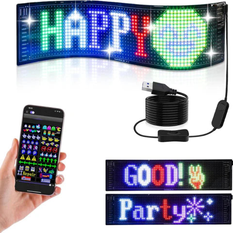 Programmabel LED-skilt til bil — Moderne kommunikation og stil 