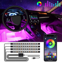 Kit LED de Ambiente para Coche – Luces Multicolores Reactivas al Sonido 