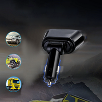 Adaptador para encendedor de coche - Doble puerto USB y pantalla digital