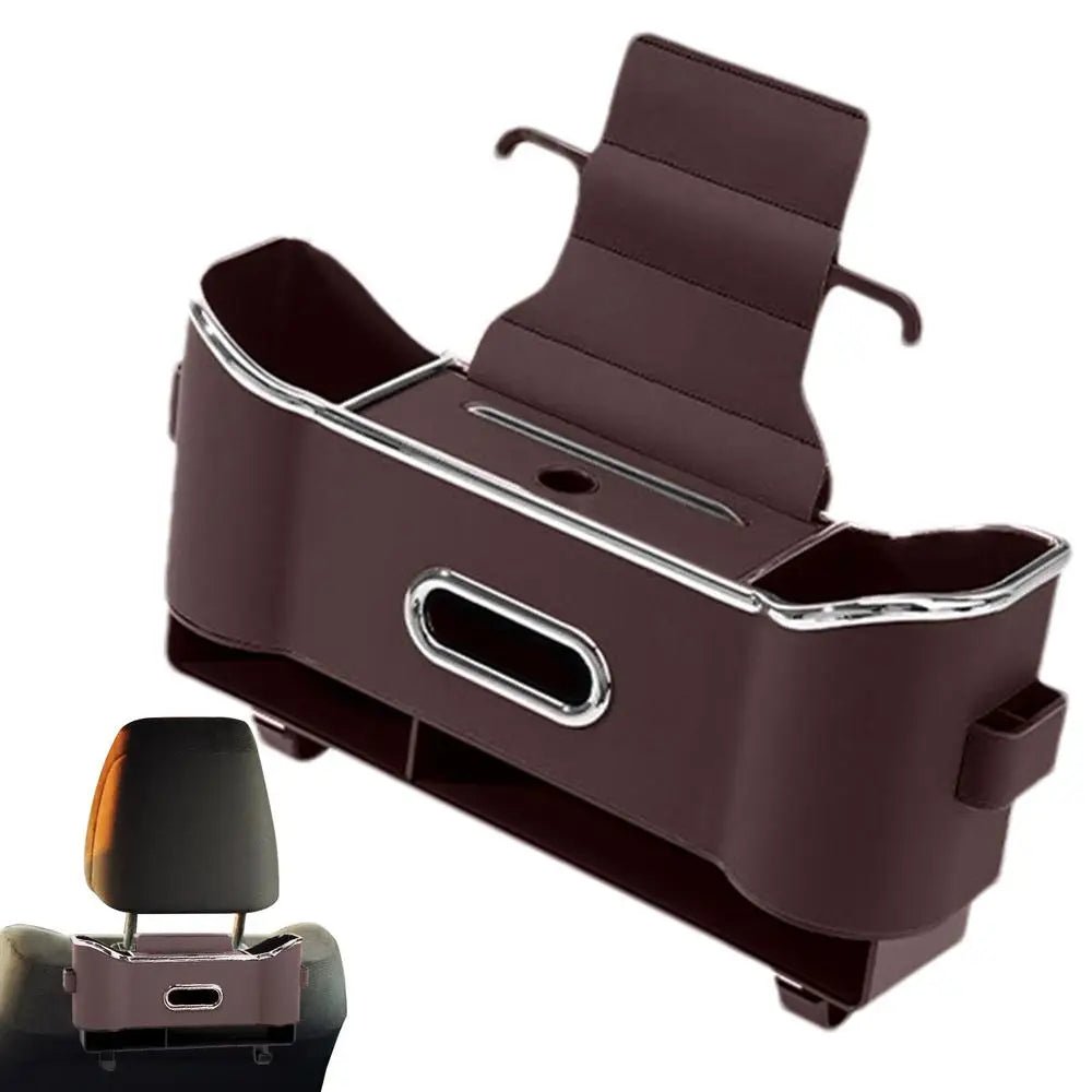 منظم المقعد الخلفي مع خطافات وصندوق تخزين - مساحة محسّنة وسيارة مرتبة