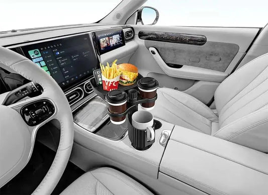 Soporte de vaso para coche con bandeja multifuncional — Fácil de instalar y universal 